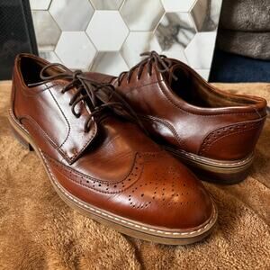 Arkbird‎ Men’s Brown Lace Up Oxford Dress Shoes Size 12 Classic Staple Preppy